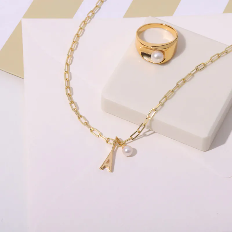 Pearl Drop Charm 5mm Gold Plated - Gold