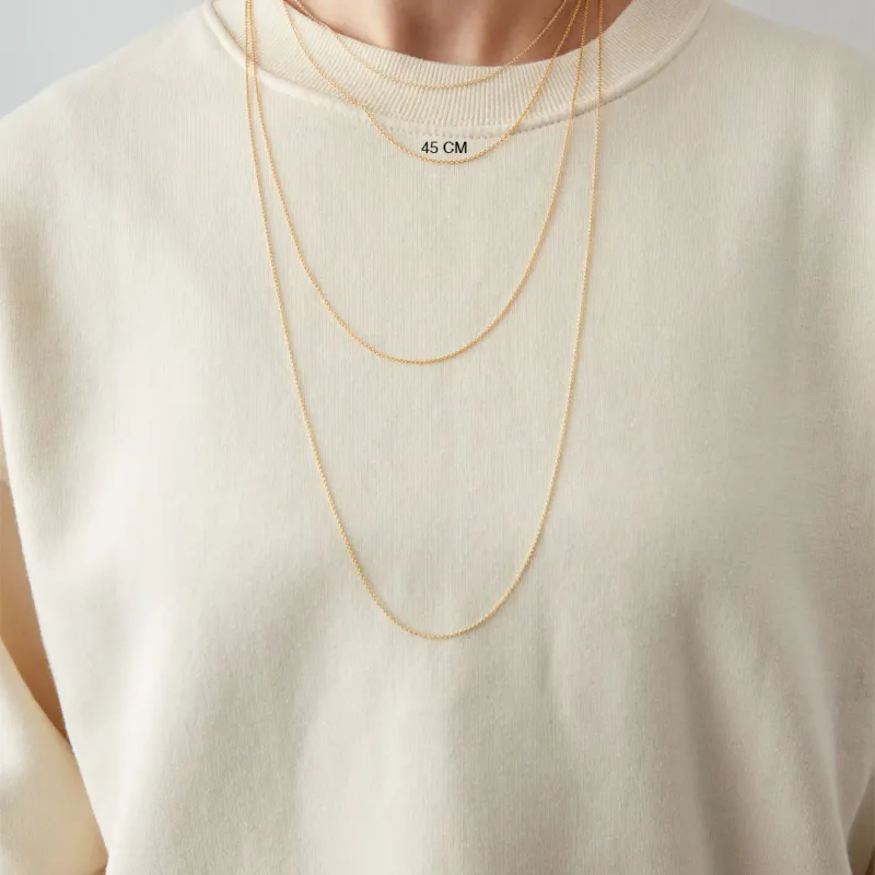 Gold chain (18K goldplated) - 45 cm