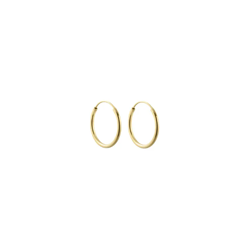 Hula Hoops 14mm Gold Plated (set of 2 pcs)